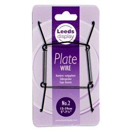 Leeds Display : PW20BKL : Wire Plate Hanger No.2 : Black : 13-19cm, 5-7.5 Inch
