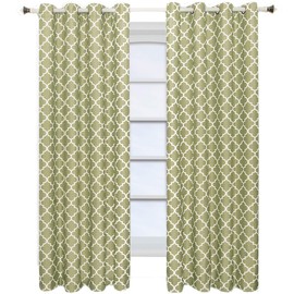 Royal Tradition Meridian, 52-Inch Wide x 63-Inch Long, Set of 2, Thermal Insulated Room Darkening Curtains, Green