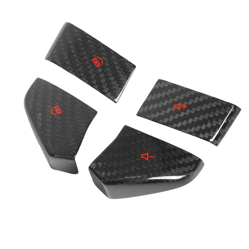Steering Wheel Switch Button Trim Carbon Fiber Replacement for Corvette