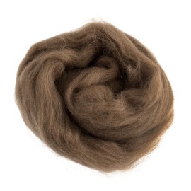 Trimits Natural Felting Roving Wool, Café au Lait, 10 g
