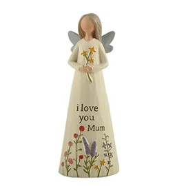 HOX Xpressions Feather & Grace Handcrafted Figurine - I Love You Mum, White