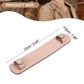 PATIKIL 9" x 2" Leather Shoulder Strap Pad, PU Leather Backpack Strap Pads Handbag Strap Protector Detachable Cushion Covers for Tote Bags Handbag Purse Crossbody, Pink