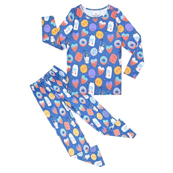 Jxstar - Conjunto de pijama de unicornio para niñas, de algodón, 2 piezas, manga larga, Donuts N51, 10-11 Años