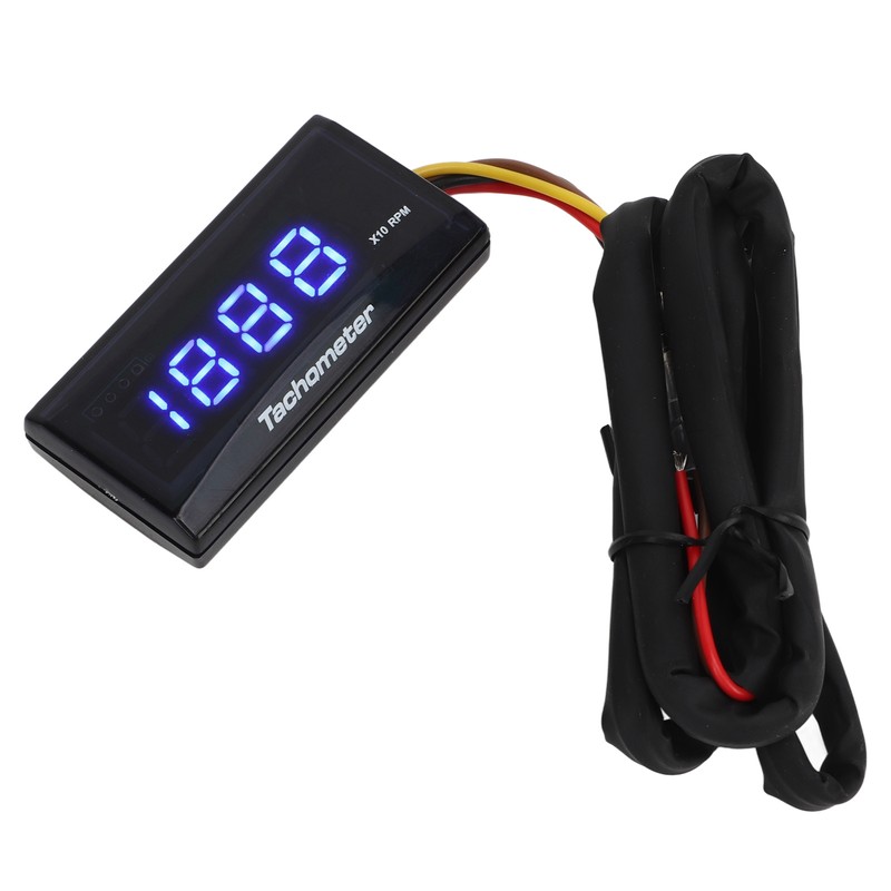 Motorcycle Tachometer DC 12V Ultra Thin LCD Waterproof Backlight for