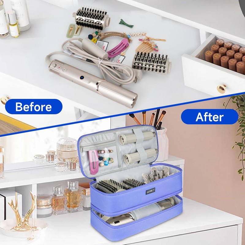 Travel Carrying Case Compatible with Shark Flexstyle/FlexFusion/Hair Dryer,Double-Layer Hair Hot