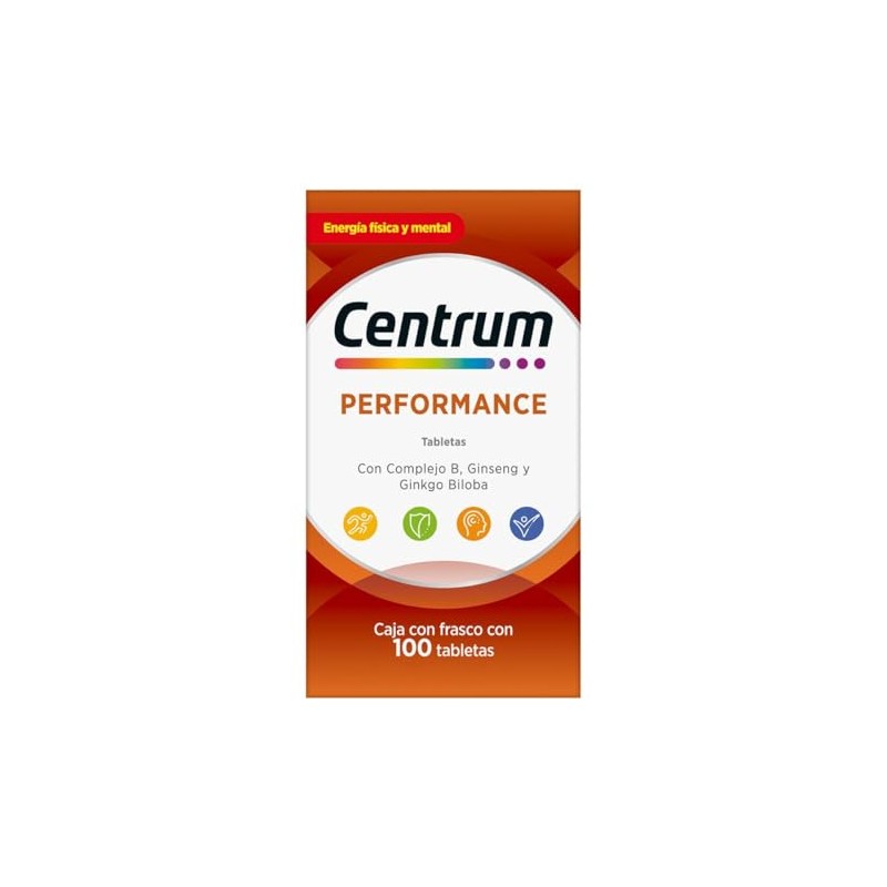 Centrum Performance Multivitaminico, Con Complejo B y Magnesio, 100 Tabletas
