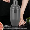 Fashionable Stainless Steel Cocktail Shaker Shaking Tool Bar Supplies AccessoriesBlack