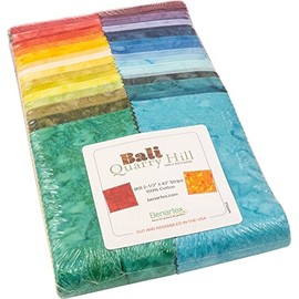Bali Batik Quarry Hill Strip-Pies 40 2.5-inch Strips Jelly Roll Benartex, Assorted Color, STQUAPK