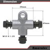 Amavoler Motorcycle Hydraulic Brake Line Tee Hose 3 Way Connector
