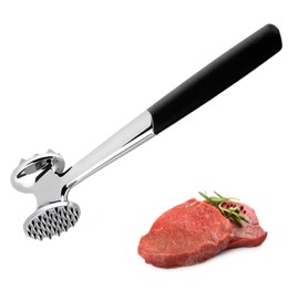Frdelma Double-sided meat tenderiser, meat hammer with non-slip handle, steak hammer, meat tenderiser, heavy duty meat hammer for steak, chicken, pork, ribs
