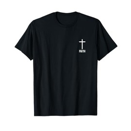 Faith Small Cross Christian Minimalist Religious for Family T-Shirt