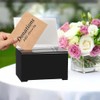 Black Acrylic Suggestion Box with Lock, Charity Collection Box, Donation