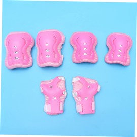 Sosoport 6pcs Boys and Girls Sports Safety Kit Elbow Wrist Knee Pads Set Cycling Skateboarding Protective Gear Pink