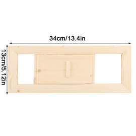 Ventilation Grille, Wooden Rectangle Ventilation Grille Ventilation Steam Bath Sauna Accessories Air Supply Adjustment Lever Register Grille Ventilation Openings