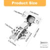 FitRepa Cabinet Hinges, 12 Pack Kitchen Cupboard Hinges Overlay Mute