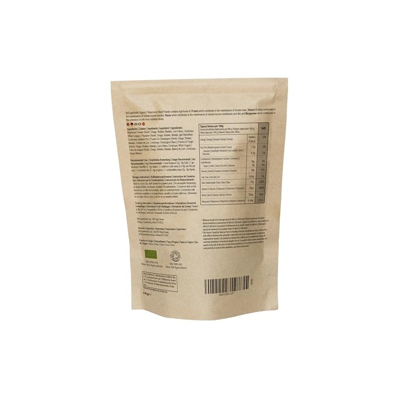 MySuperfoods Organic Mushroom Blend Powder 1kg