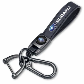 VEGAH Car Genuine Leather Keychain Key Ring Lanyard Accessories Business Gift Birthday Present Suitable for Subaru Forester Inland Impreza Legacy Cros(Black), For 13, One Size