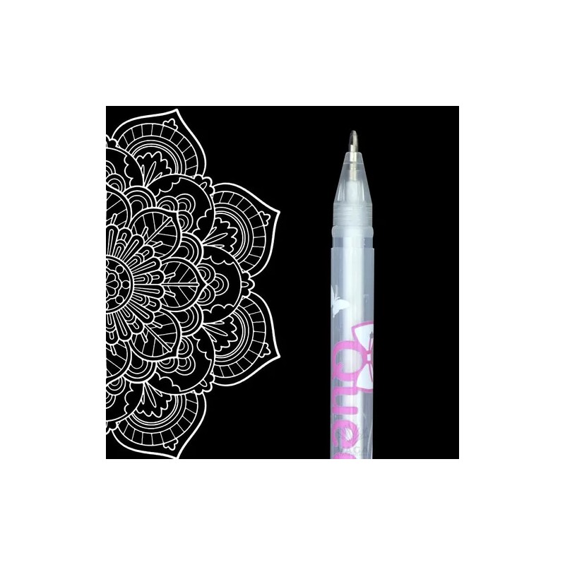 Pack 12 Bolígrafo Tinta Blanca Gel Queen Para Hoja Negra
