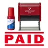 Vivid Stamp Paid Self Inking Rubber Stamp Combo With Refill