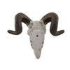 Deco 79 Polystone Sheep Home Wall Decor Skull Wall Sculpture,