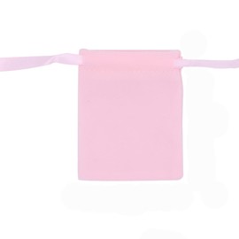 Snadulor 25 Pcs Pink Velvet Drawstring Bags Jewelry Pouches Jewelry Gift Bags Pouches Wedding Favors(3.2"x4")