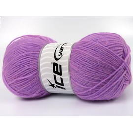 Lot of 4 x 100gr Skeins Ice Yarns Sock Unicolor (75% Superwash Wool) Yarn Lilac Pink