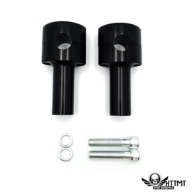 XKMT- 1 in. Mounting Handlebar Riser Kit 4" tall Compatible With Harley Bobber Chopper DNA Paughco Black