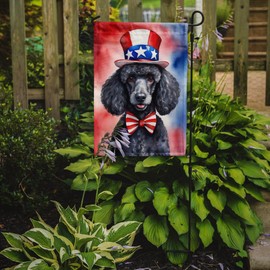 Caroline's Treasures DAC5778GF Black Poodle Patriotic American Garden Flag Mailbox Flag Decorative Yard Flag Banner Outside Patio Artwork Yard Flower Beds, Garden Size, Multicolor