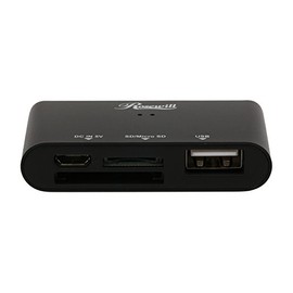 Rosewill USB 2.0 3-in-1 Mobile Card Reader Connection Kit with SD Slot/MicroSD Slot/USB 2.0 Host/Micro-B (RHBM-100-U2)