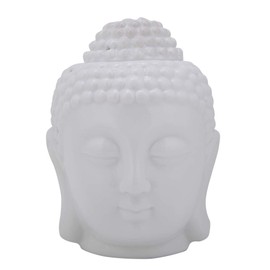 White Essential Oil Wax Ceramic Buddha Shaped Yoga Home Bedroom Garden Yard Ornament