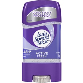 Lady Speed Stick Desodorante Antitranspirante Active Fresh en Gel 45 g. Protección Infalible hasta por 24 horas, Ultra Seca y Protegida, 0% Alcohol