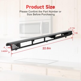 WB34X25406 Microwave Vent Grille Kit Compatible with GE Models JNM3163RJ1SS, JNM3163RJ3SS, JVM3162D3BB, JVM3162D4BB, JVM3162RJ3SS, JVM3162RJ4SS, Replaces Vent Cover AP6040821, PS11774030, EAP11774030