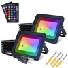 MIWAT 20W 2Pack LED Flood Light with Power Cord for