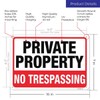 AlfaView Private Property No Trespassing Sign, 10"x 7" .040 Rust