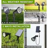 MEIHONG Solar Spot Light Outdoor, Waterproof LED Landscape Lights Dusk