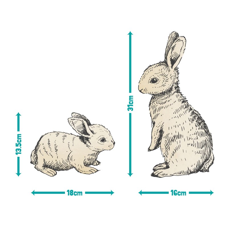 Stickerscape Easter Window Stickers (Bunnies - Option 1) | Easter