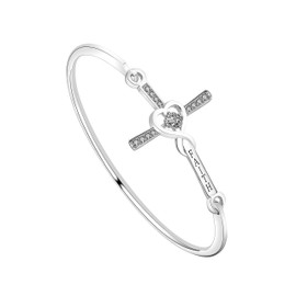 Infinity Love Heart God Cross With Faith Inscription Christian Bracelet Christian Religious Gift Cross Bracelet For Women