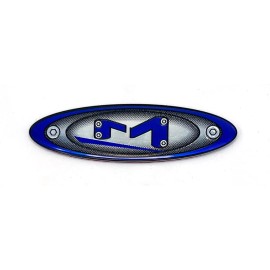 Moto Metal Blue Oval Center Cap Logo 2.10"