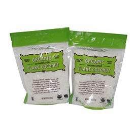 Trader Joe's Organic Unsweetened Flake Coconut USDA Organic 8oz Bag (Pack of 2)
