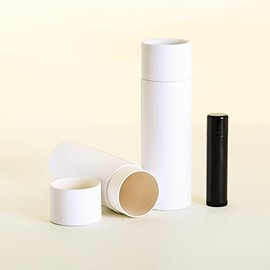2.5 OZ White Kraft Paperboard Deodorant/Cosmetic/Lotion/Lip Balm Tubes (25)