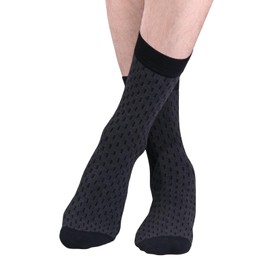 YUEDGE Men's Basic Lightweight Thin Mens Sock For Men Size 9-11, Breathable Cotton Casual Everyday Formal Office Wedding Business Dress Socks, 5 Pairs