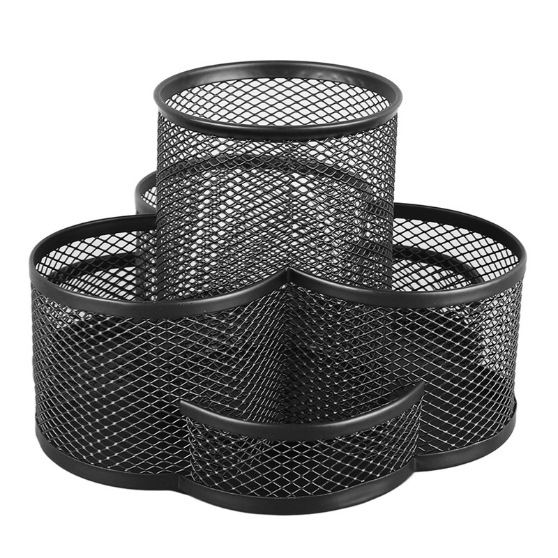 Mesh Desk Organizer 7 Compartments 360 Degree Rotating Multifunctional Pen