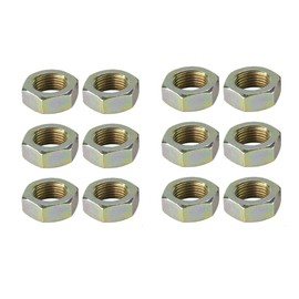 Steel Jam Nuts, 5/16 Inch-24 NF Fine Thread, LH and RH, 12 Pack