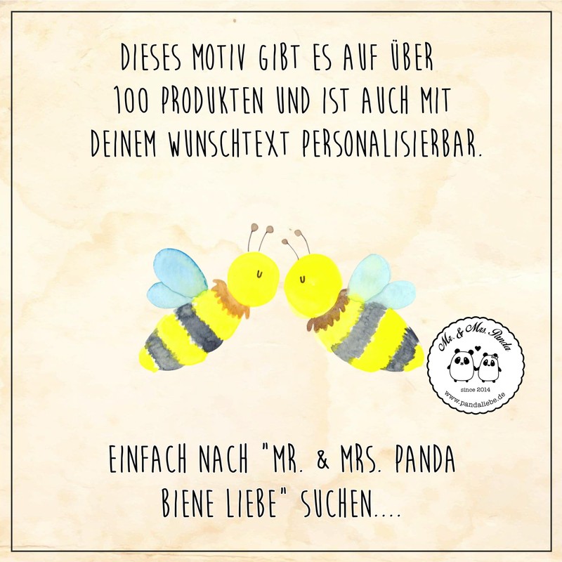 Mr. & Mrs. Panda HOME Bee Love, yellow, Hand Drawn