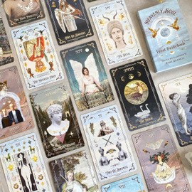 Shores Of Moon Heavenly Soul Tarot Deck con guía y caja – 78 cartas completa herramienta de adivinación de arte clásico