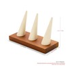 Oirlv Wooden Ring Stand Ring Storage Holder for Display and