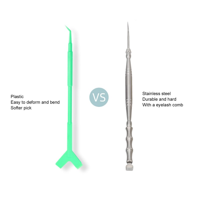 3pcs Stainless Steel Eyelash Lift Brushes Double Ended Lash Separator