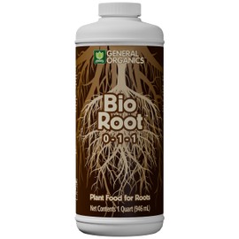 General Organics BioRoot 0-1-1 Root & Plant Food – Liquid Formula for Seedlings, Cuttings, Transplants & Container Gardens – Supports Strong Root Growth, 1 Quart