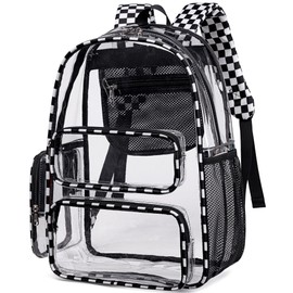 CAMTOP Clear Backpack Heavy Duty Transparent Bag See Through BookBag for Student School Work Festival Sport Travel