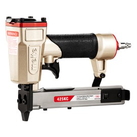 meite 18 Gauge Pneumatic Upholstery Stapler, 1/4" Narrow Crown, Fits 1/2" to 1" Staples, Safety Trigger, for Wood, Furniture, Fabric, Leather, DIY & Professional Projects (425KC)